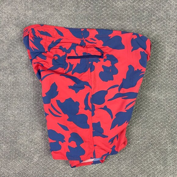 Patagonia Wavefarer Boardshorts Men's 40 Red Blue Floral Swim Trunks Shorts - Picture 5 of 13